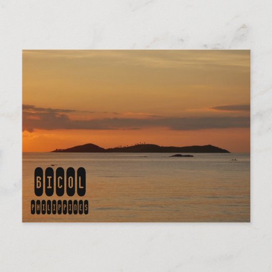 フィリピンのビコールビーチ ポストカード (正面)