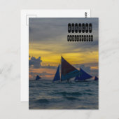 フィリピンのボラカイ島 ポストカード (正面/裏面)