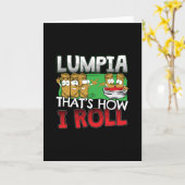 フィリピンのルンピア食の漫画 カード (黄色い花)