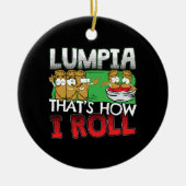 フィリピンのルンピア食の漫画 セラミックオーナメント (正面)