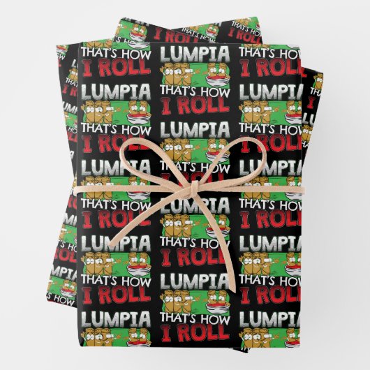 フィリピンのルンピア食の漫画 ラッピングペーパーシート (インサイチュ)