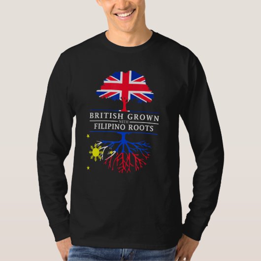 フィリピンのルーツ・フィリピンで栽培された英国 Tシャツ (正面)