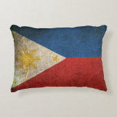 フィリピンのヴィンテージの動揺してな旗 アクセントクッション (正面)