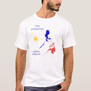 フィリピンの地図のグラフィックのTシャツ Tシャツ