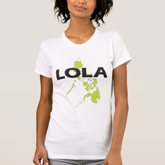 フィリピンの地図のTシャツを持つLola Tシャツ (正面)