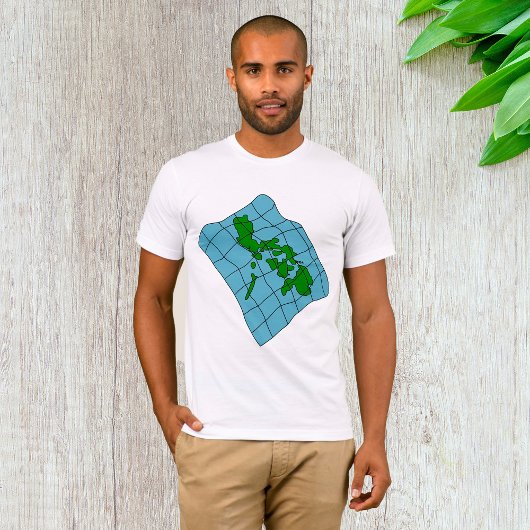フィリピンの地図 メンズTシャツ Tシャツ
