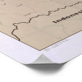 フィリピンの地図（1990年） ポスター (角)