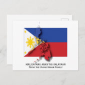 フィリピンの幸せな独立記念日 ポストカード (正面/裏面)