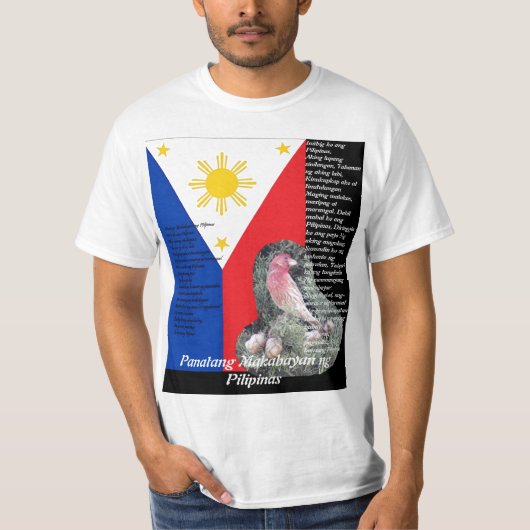 フィリピンの愛国心が強いワイシャツ Tシャツ (正面)