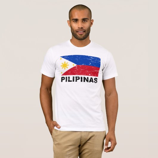 フィリピンの旗のヴィンテージ Tシャツ (正面フル)