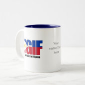 フィリピンの旗を持つTGIFのフィリピン人 ツートーンマグカップ (正面左)