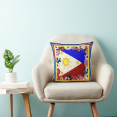 フィリピンの旗-フィリピンのデザインの枕 クッション (椅子)