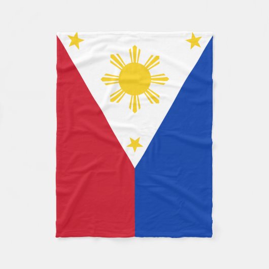 フィリピンの旗 フリースブランケット (正面)