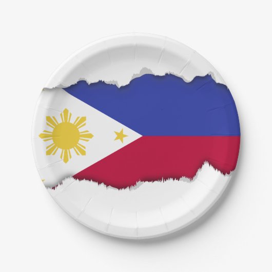 フィリピンの旗 ペーパープレート (正面)