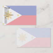 フィリピンの旗 名刺 (正面/裏面)