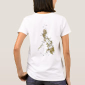 フィリピンの旗Xの地図のTシャツ Tシャツ (裏面)