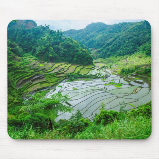 フィリピンの棚田の風景 マウスパッド (正面)