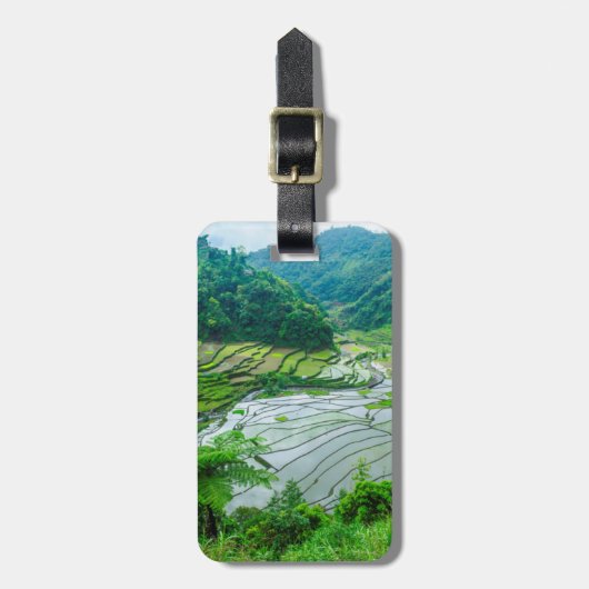フィリピンの棚田の風景 ラゲッジタグ (正面縦)