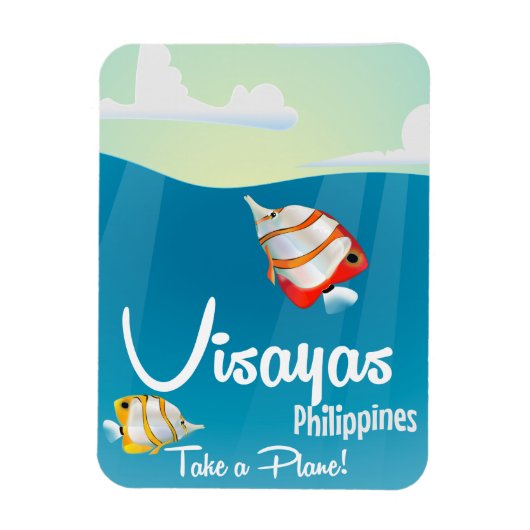 フィリピンの漫画旅行ポスター、Visayas マグネット (縦)