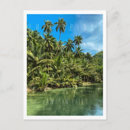 フィリピンの熱帯景観カワサン滝Cas ポストカード (正面)