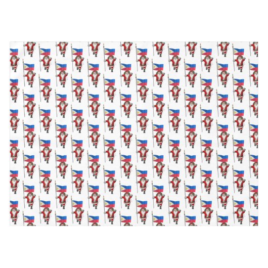 フィリピンの看板のあるサンタクロース テーブルクロス (正面(横))