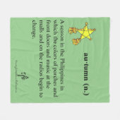 フィリピンの秋 フリースブランケット (正面(横))