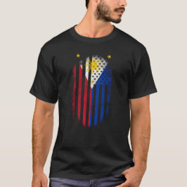 フィリピンの米国旗   フィリピンおよび米国 Tシャツ