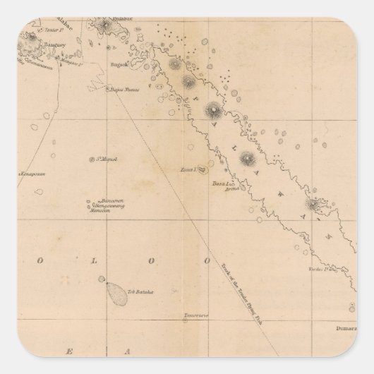 フィリピンの群島、ソロオ海 スクエアシール (正面)