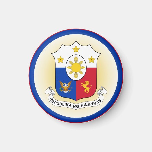 フィリピンの腕の丸の形状 マグネット (正面)