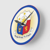 フィリピンの腕の丸の形状 ラウンド壁時計 (傾斜)