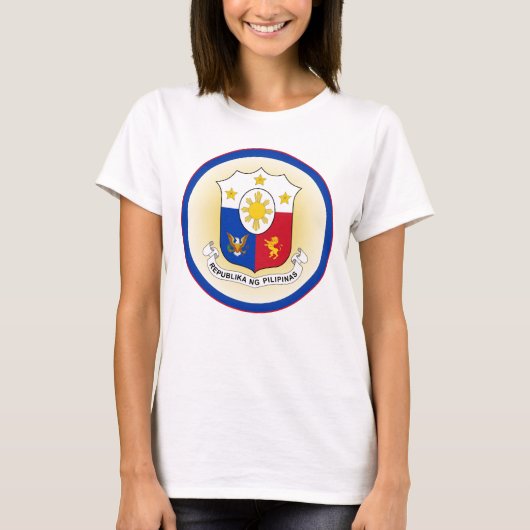 フィリピンの腕の丸の形状 Tシャツ (正面)