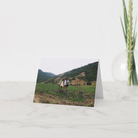 フィリピンの農場の子供たち サンキューカード (正面)