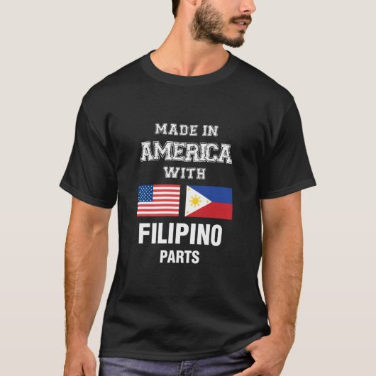 フィリピンの部品を持つアメリカ製 Tシャツ (正面)