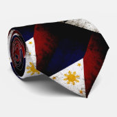 フィリピンの黒くグランジな旗 ネクタイ (ロール)