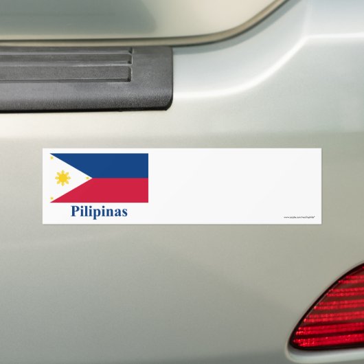フィリピンはフィリピン人の名前と印を付けます バンパーステッカー (車上)