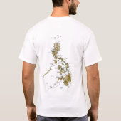 フィリピンはTシャツに印を付け、地図を描きます Tシャツ (裏面)