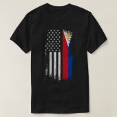 フィリピンアメリカン国旗のフード付きスウェットシャツ – フィリピンプライド Tシャツ (デザイン正面)