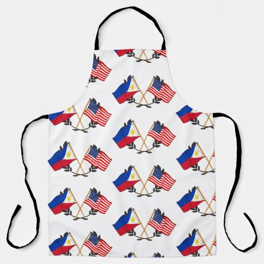 フィリピンアメリカン国旗フィリピン伝統ヴィンテージ エプロン (正面)