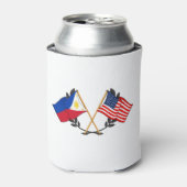 フィリピンアメリカン国旗フィリピン伝統ヴィンテージ 缶クーラー (缶正面)