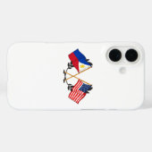 フィリピンアメリカン国旗フィリピン伝統ヴィンテージ Case-Mate iPhoneケース (裏面 (横))