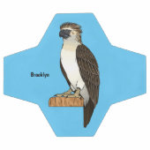 フィリピンイーグル鳥の漫画イラストレーション サッカーボール (フラット)