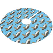 フィリピンイーグル鳥の漫画イラストレーション ブラッシュドポリエステルツリースカート (アングル)