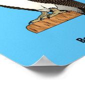 フィリピンイーグル鳥の漫画イラストレーション ポスター (角)