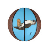 フィリピンイーグル鳥の漫画イラストレーション ミニバスケットボール (縦)