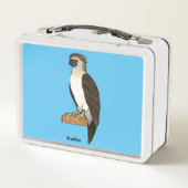 フィリピンイーグル鳥の漫画イラストレーション メタルランチボックス (裏面)