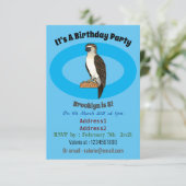 フィリピンイーグル鳥の漫画イラストレーション 招待状 (スタンド正面)