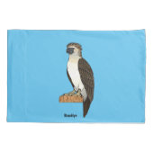 フィリピンイーグル鳥の漫画イラストレーション 枕カバー (裏面)