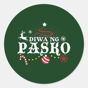フィリピンクリスマスタガログ – Diwa ng Pasko ラウンドシール