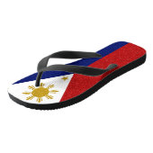 フィリピングリッター国旗、ワイドストラップ ビーチサンダル (アングル)