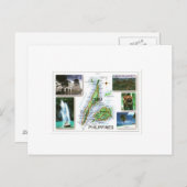 フィリピンセブ/ボホールの地図 ポストカード (正面/裏面)